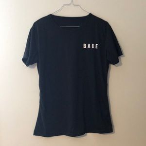 Black “babe” T-shirt